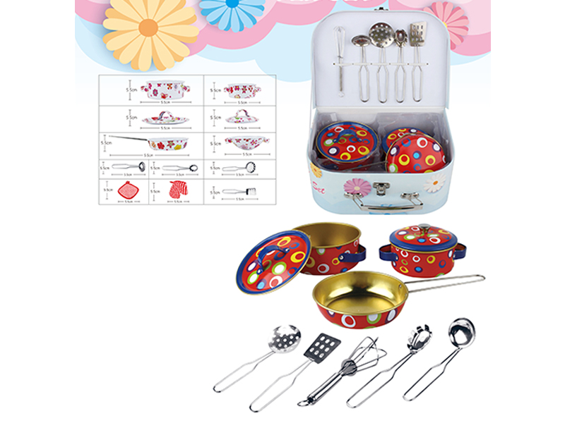 Stainless Steel Tableware Toys (Baked Flowers)