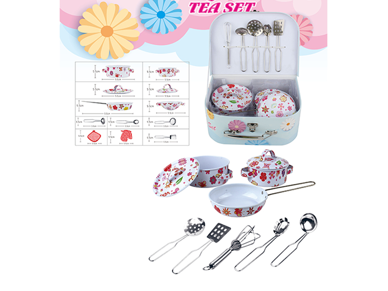 Stainless Steel Tableware Toys (Baked Flowers)