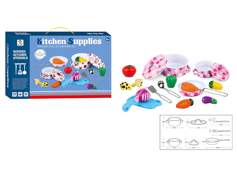 Stainless Steel Tableware Toys (Baked Flowers)