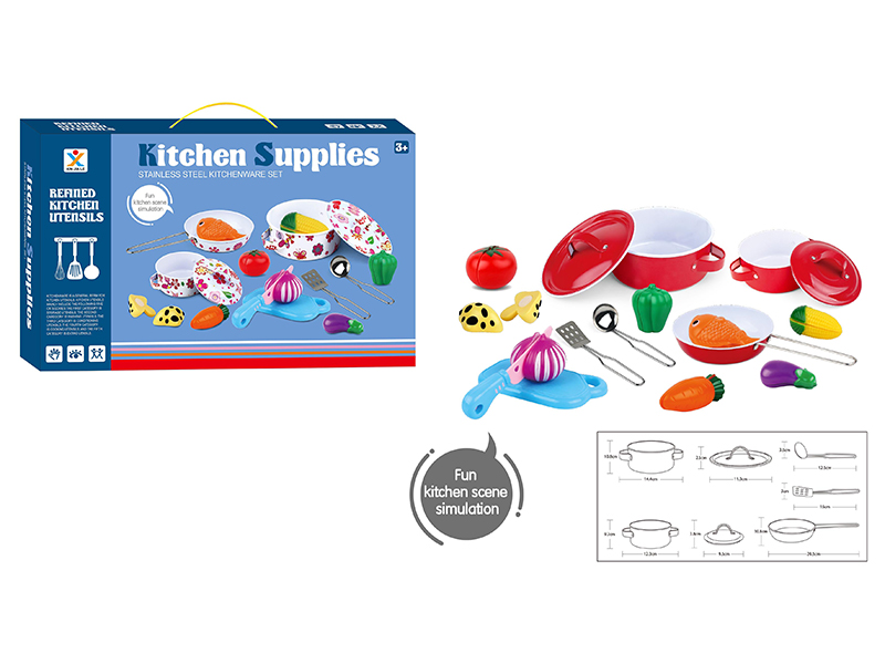 Stainless Steel Tableware Toys (Baked Flowers)