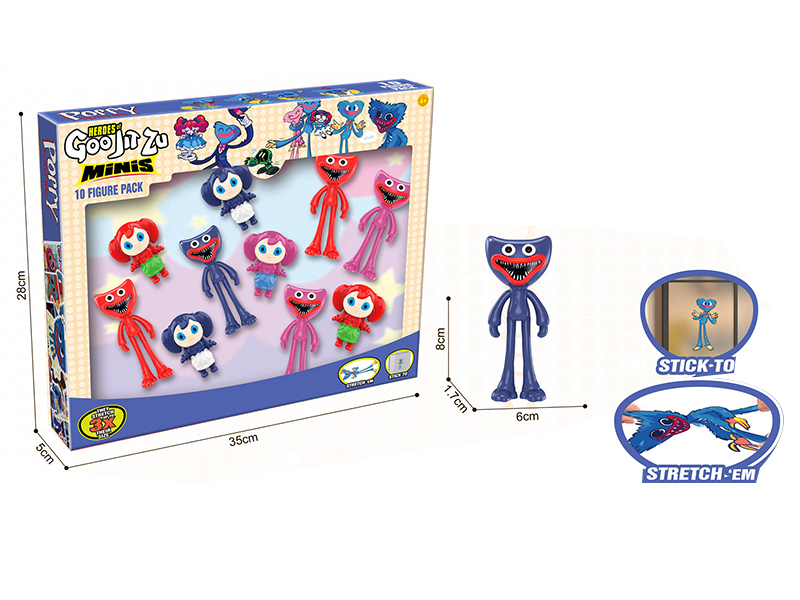 Heroes Of Goo Jit Zu Soft Rubber Poppy Doll Vent Toys 10pcs