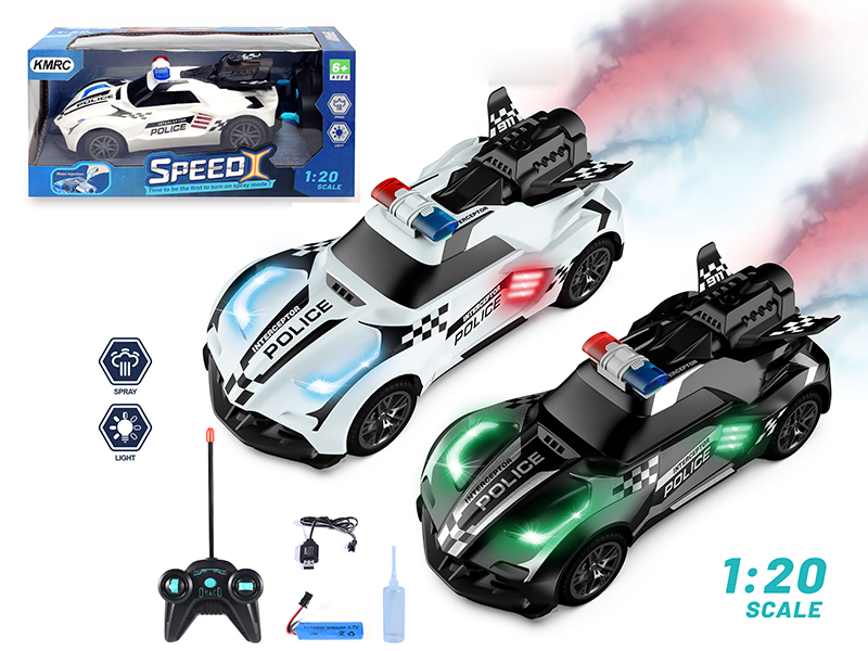 1:20 5CH Remote Control Spray Police Car