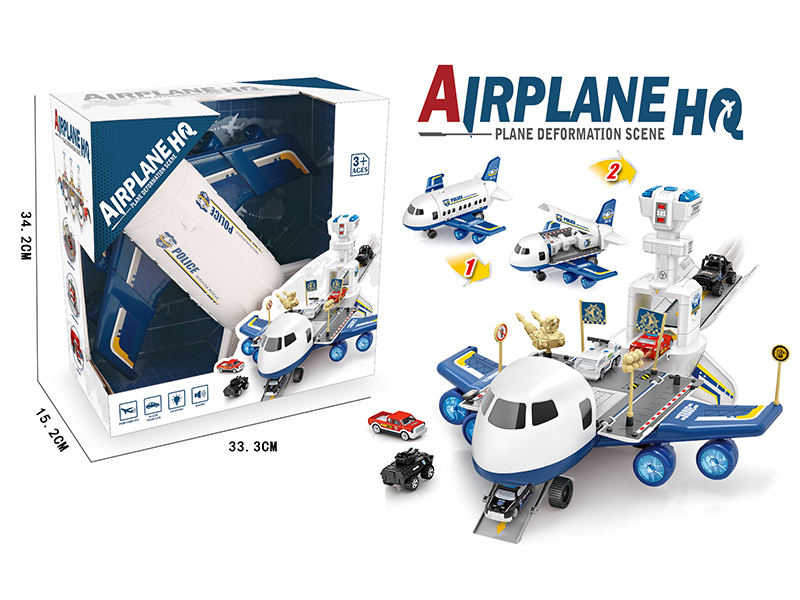Police Alloy Light Music Track Taxiing Aircraft Mobile Headquarters