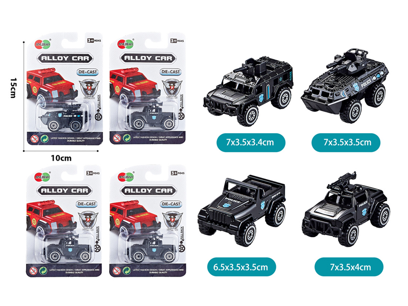 Slide Alloy Police Car