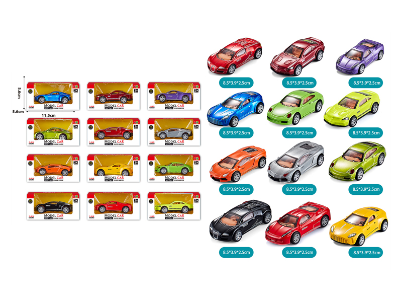 Pull Back Alloy Sports Car