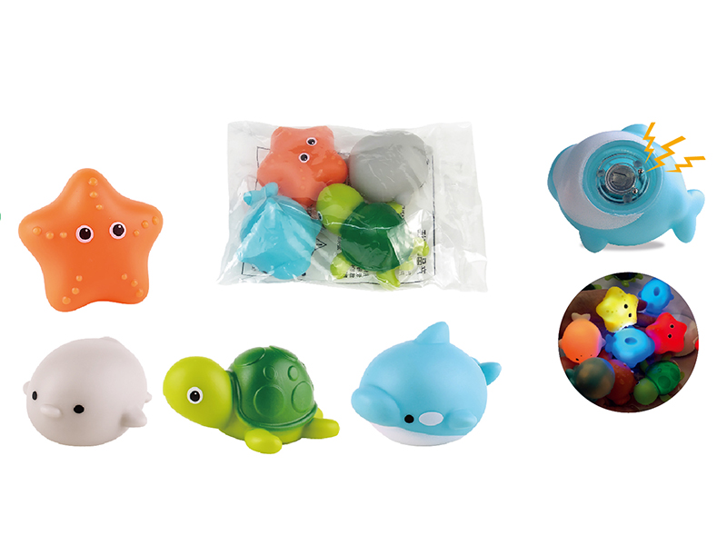 Vinyl Sea Animal With LED Lights 4pcs