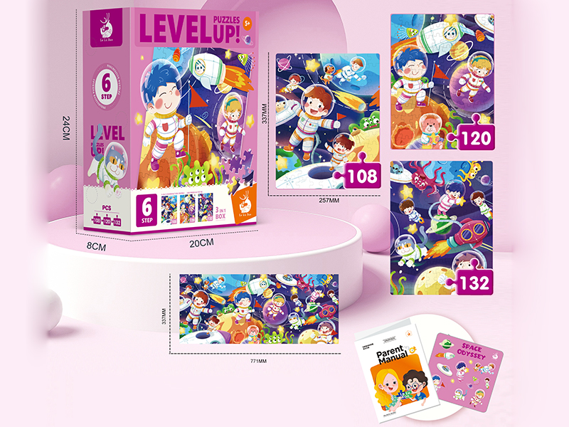 6 Stage 3 In 1 Explore Space Puzzles