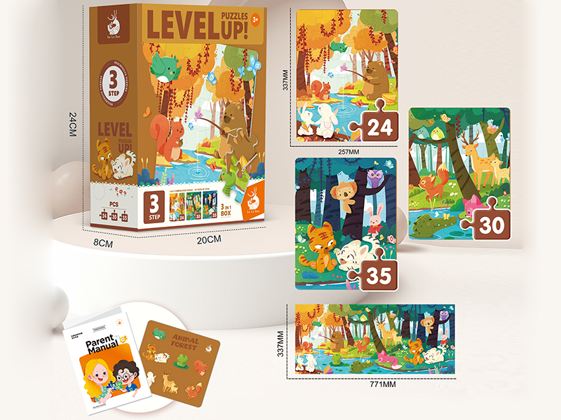 3 Stage 3 In 1 Animal Forest Puzzles
