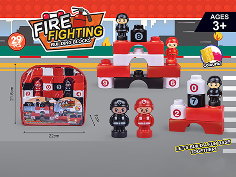 29PCS Fire Fighting Building Blocks