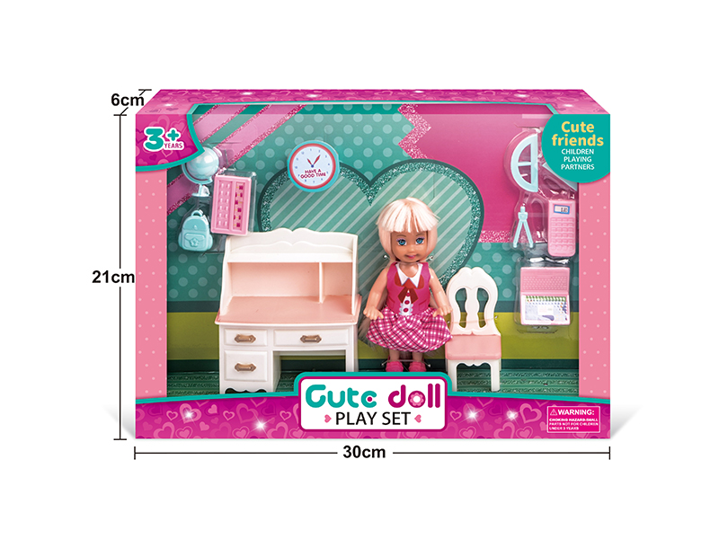 4.5 Inch Doll School Supplies Set