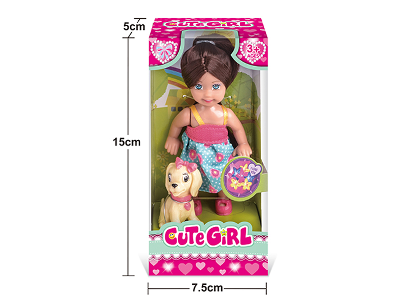 4.5 Inch Doll With Pet Dog