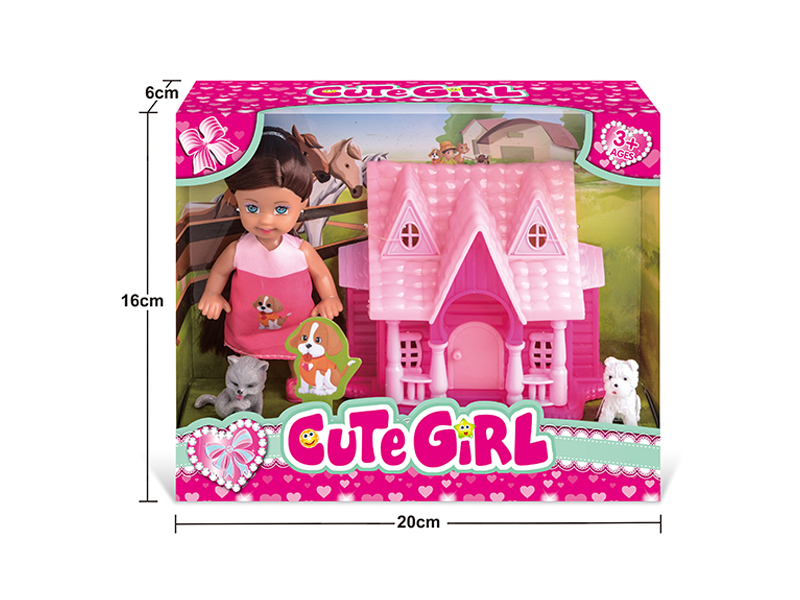 4.5 Inch Doll With Villa