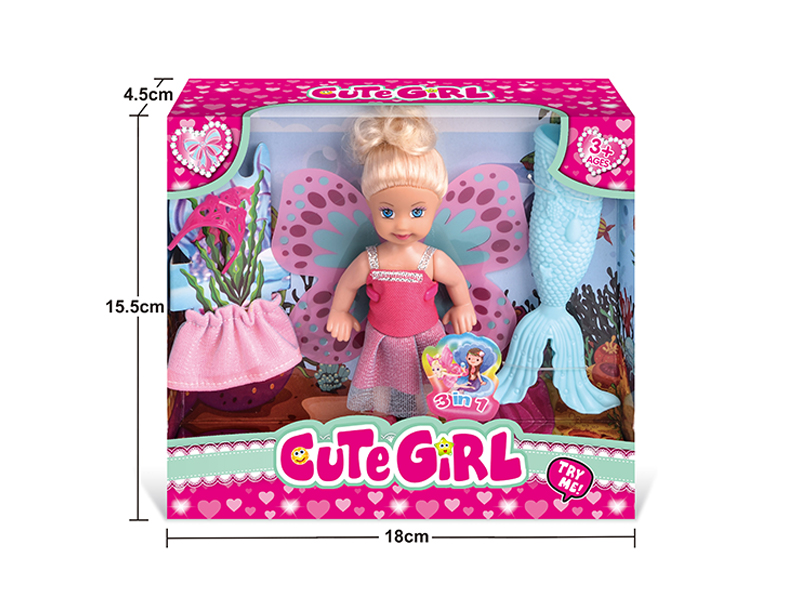 4.5 Inch Doll Mermaid Fairy