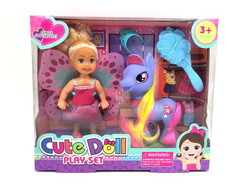 4.5 Inch Flower Fairy Doll With Pony Suit