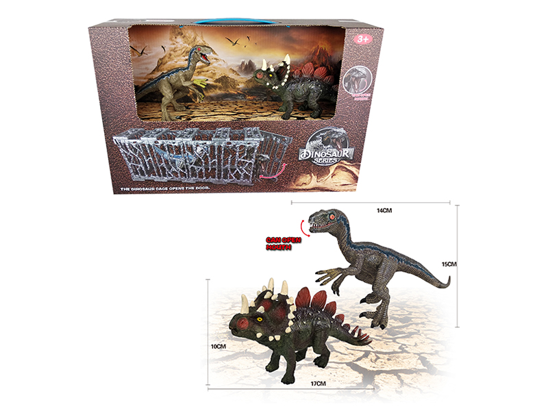 Sword Horned Dragon + Velociraptor
