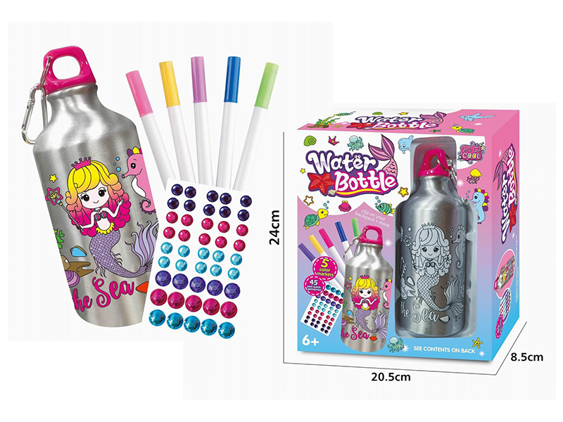 DIY Mermaid Graffiti Water Bottle
