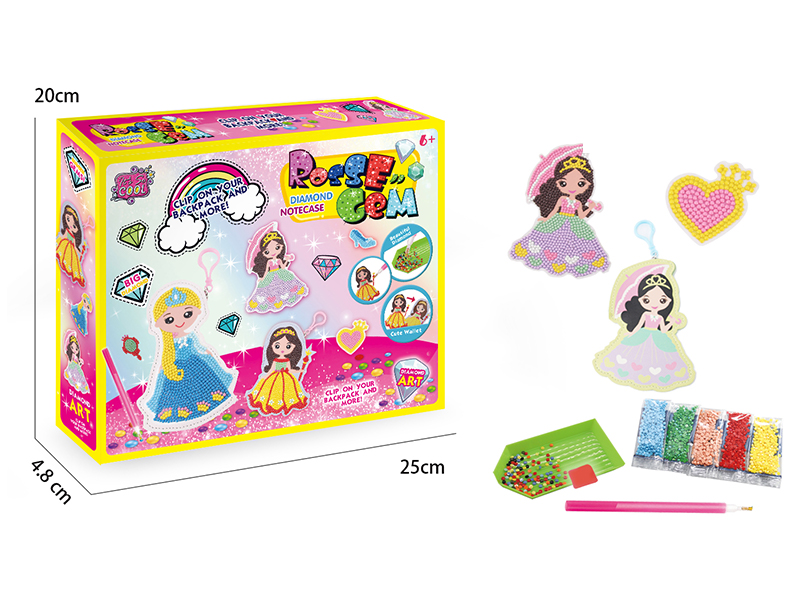 Diy Dot Drill Toy Princess Purse (Purple)
