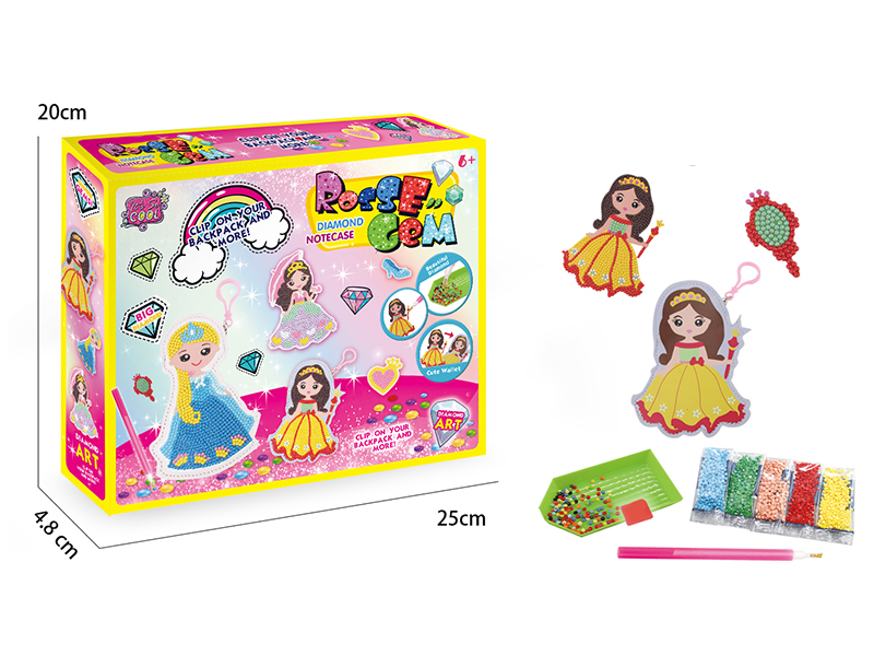 Diy Dot Drill Toy Princess Purse (Yellow)
