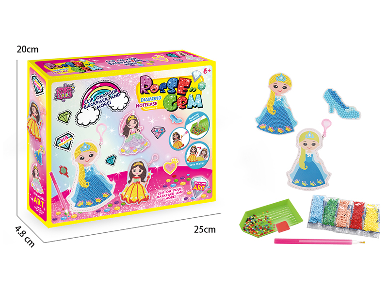 Diy Dot Drill Toy Princess Purse (Blue)