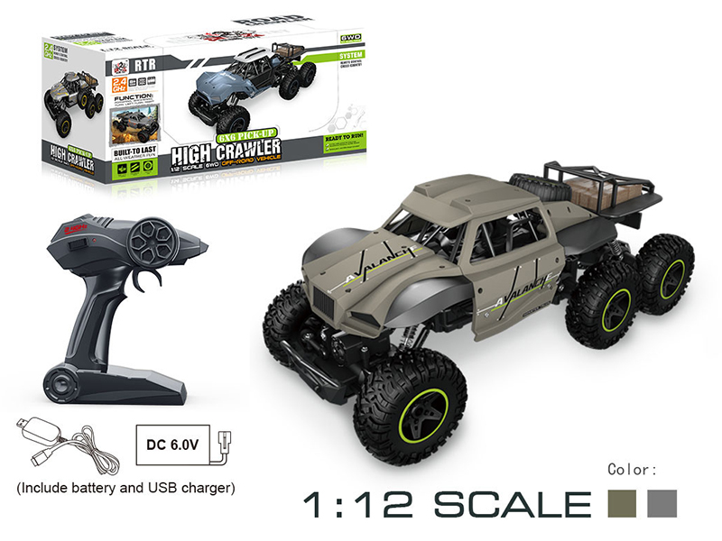 2.4G Remote Control 1:12 Six-Wheel Cross Country Car