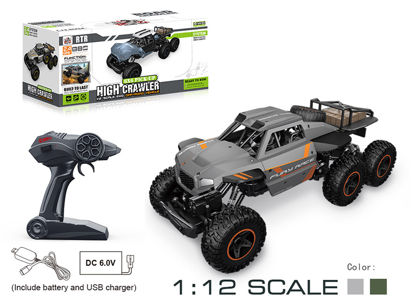 2.4G Remote Control 1:12 Six-Wheel Cross Country Car