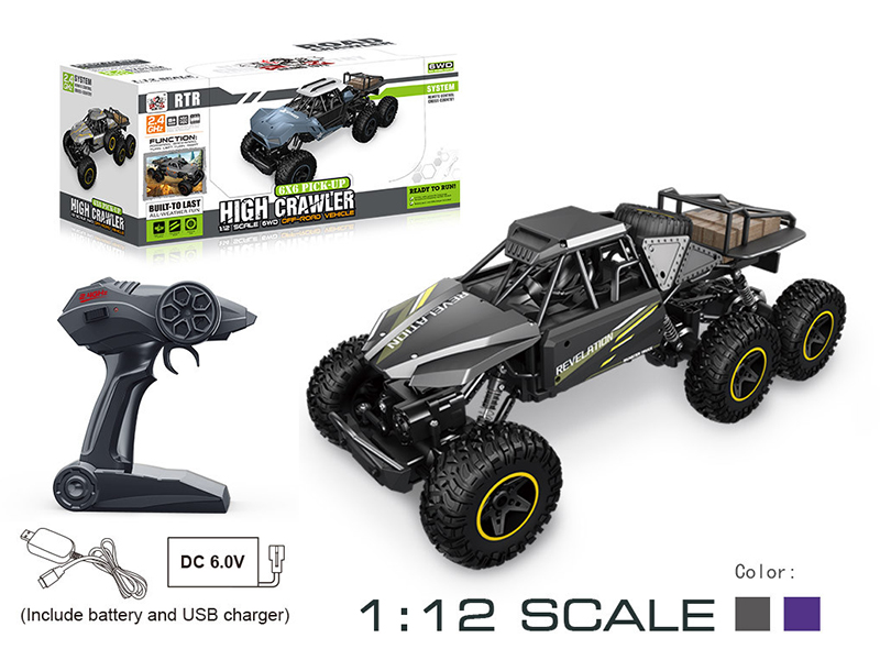 2.4G Remote Control 1:12 Six-Wheel Cross Country Car