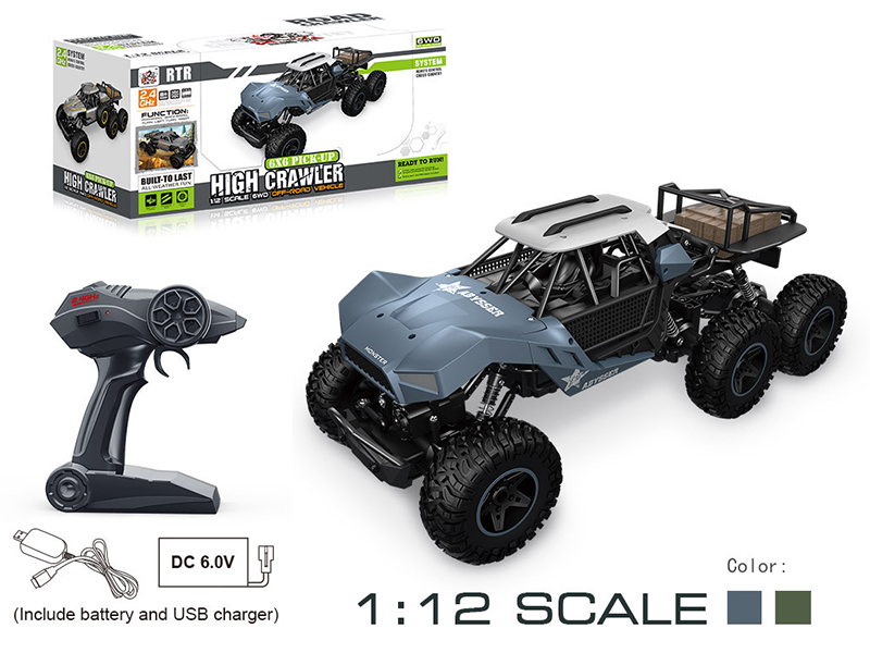 2.4G Remote Control 1:12 Six-Wheel Cross Country Car