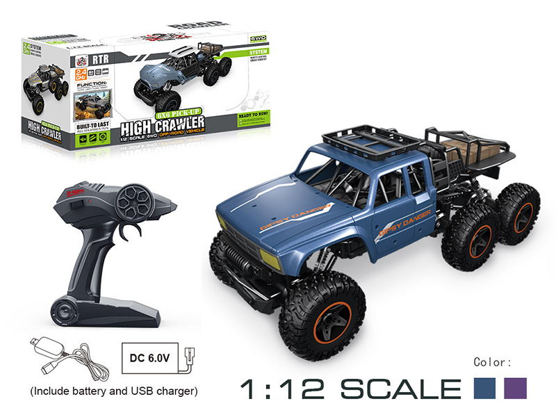 2.4G Remote Control 1:12 Six-Wheel Cross Country Car