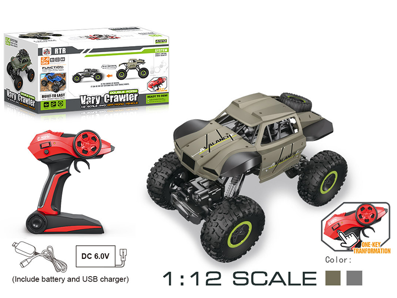 2.4G Remote Control 1:12 Dual Mode Lift Climbing Cross Country Car