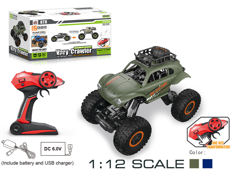 2.4G Remote Control 1:12 Dual Mode Lift Climbing Cross Country Car