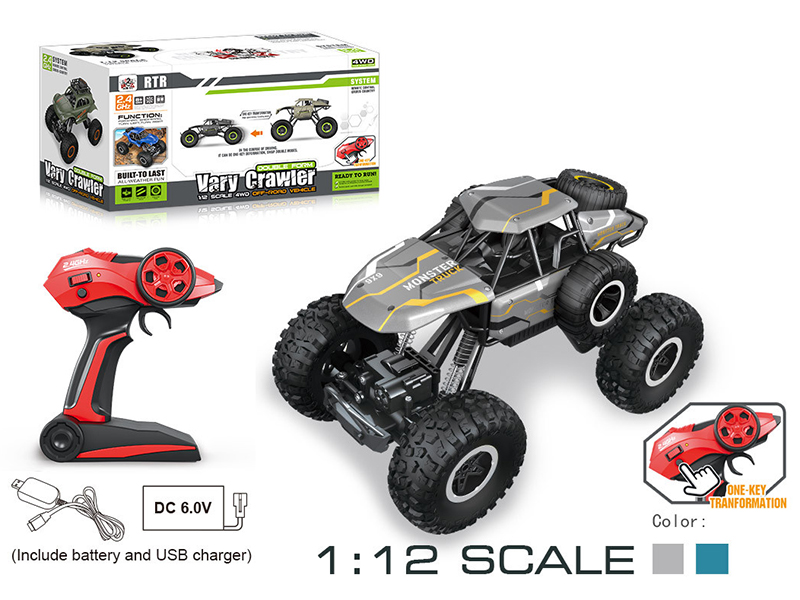 2.4G Remote Control 1:12 Dual Mode Lift Climbing Cross Country Car