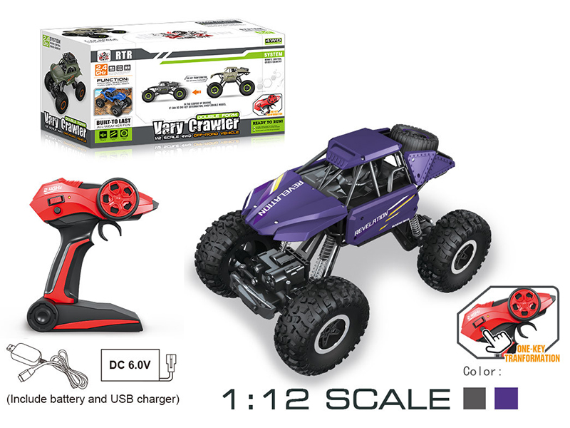 2.4G Remote Control 1:12 Dual Mode Lift Climbing Cross Country Car