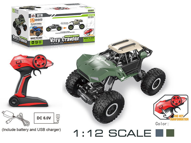 2.4G Remote Control 1:12 Dual Mode Lift Climbing Cross Country Car