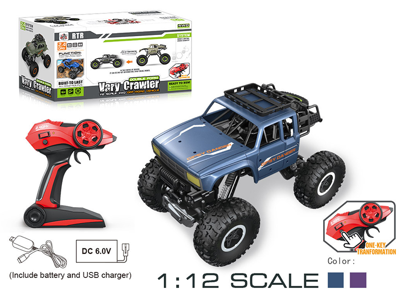 2.4G Remote Control 1:12 Dual Mode Lift Climbing Cross Country Car