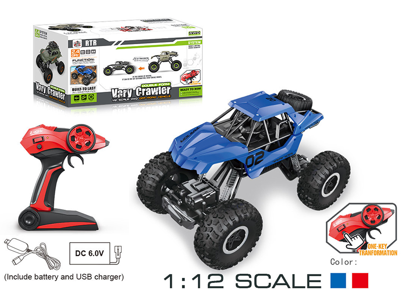 2.4G Remote Control 1:12 Dual Mode Lift Climbing Cross Country Car