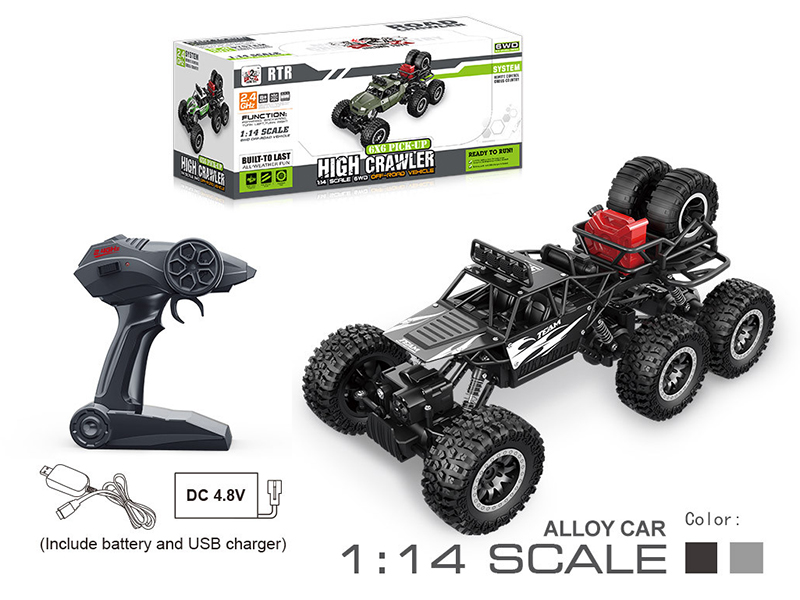 2.4G Remote Control 1:14 Six-Wheel Climbing Cross Country Car