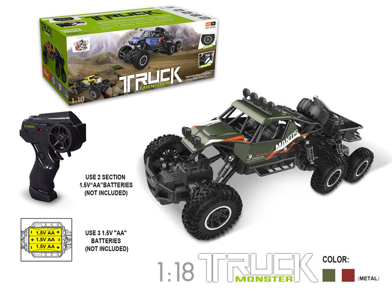 2.4G Remote Control 1:18 Six-Wheeled Four-Wheel Drive Alloy Climbing Car