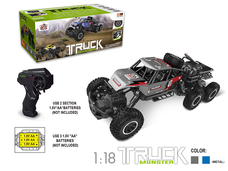 2.4G Remote Control 1:18 Six-Wheeled Four-Wheel Drive Alloy Climbing Car