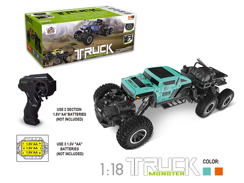 2.4G Remote Control 1:18 Six-Wheeled Four-Wheel Drive Climbing Car