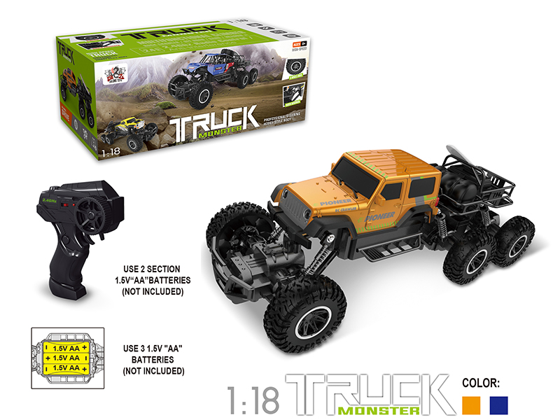 2.4G Remote Control 1:18 Six-Wheeled 4WD Climbing Car