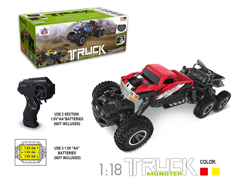 2.4G Remote Control 1:18 Six-Wheeled 4WD Climbing Car