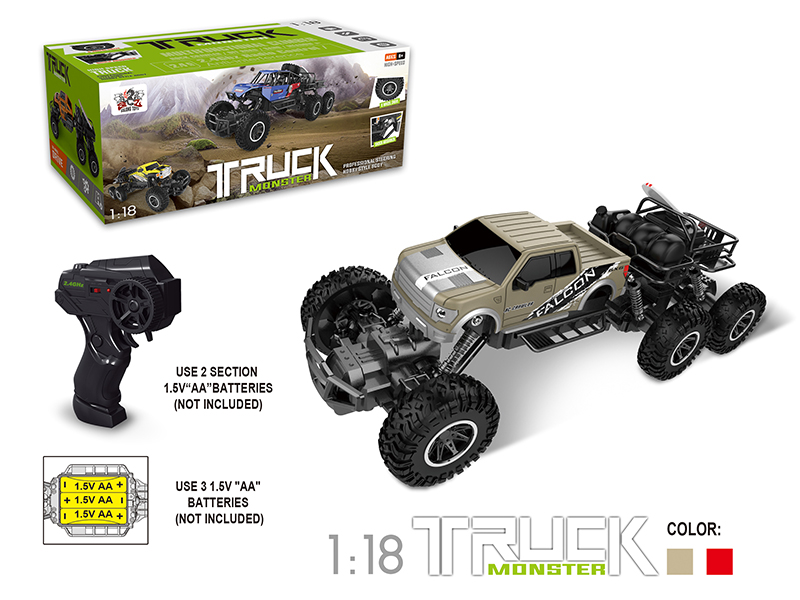 2.4G Remote Control 1:18 Six-Wheeled 4WD Climbing Car