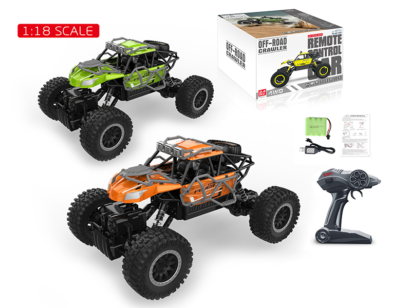 2.4G Remote Control 1:18 Skeleton Four-Wheel Drive Climbing Cross Country Car