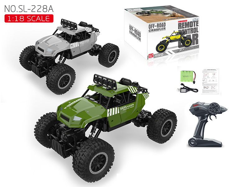 2.4G Remote Control 1:18 Four-Wheel Drive Climbing Cross Country Car