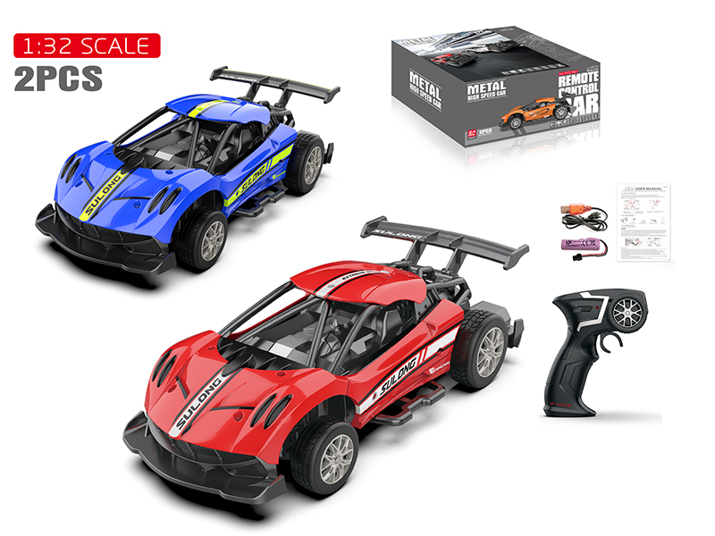 2.4G Remote Control 1:32 Alloy Car Model(2 Cars)