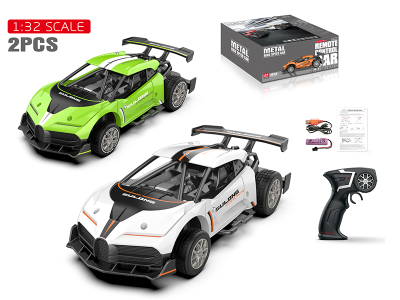 2.4G Remote Control 1:32 Alloy Car Model(2 Cars)