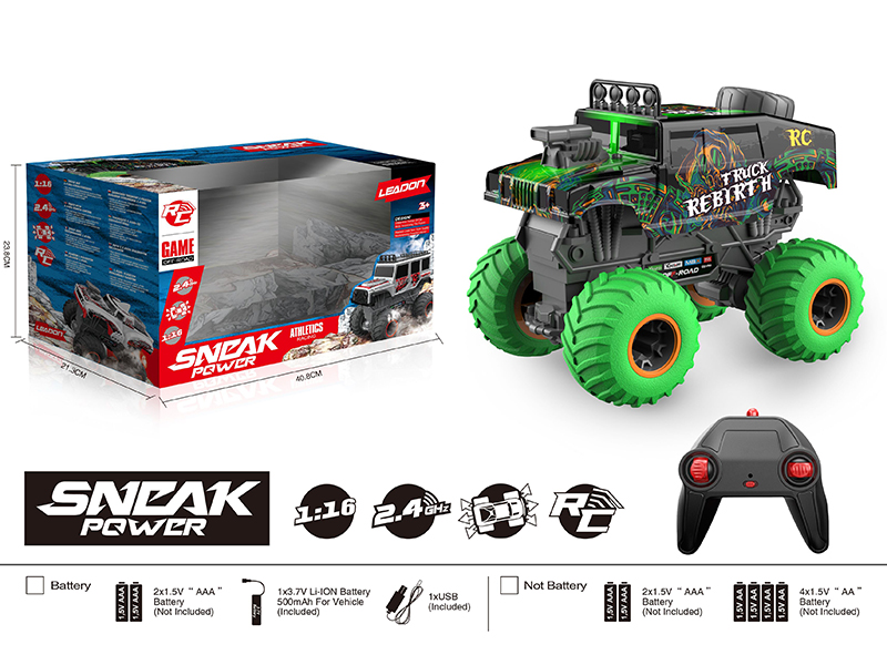 2.4G Remote Control 1:16 Big Wheel Cross Country Car(Included Battery)