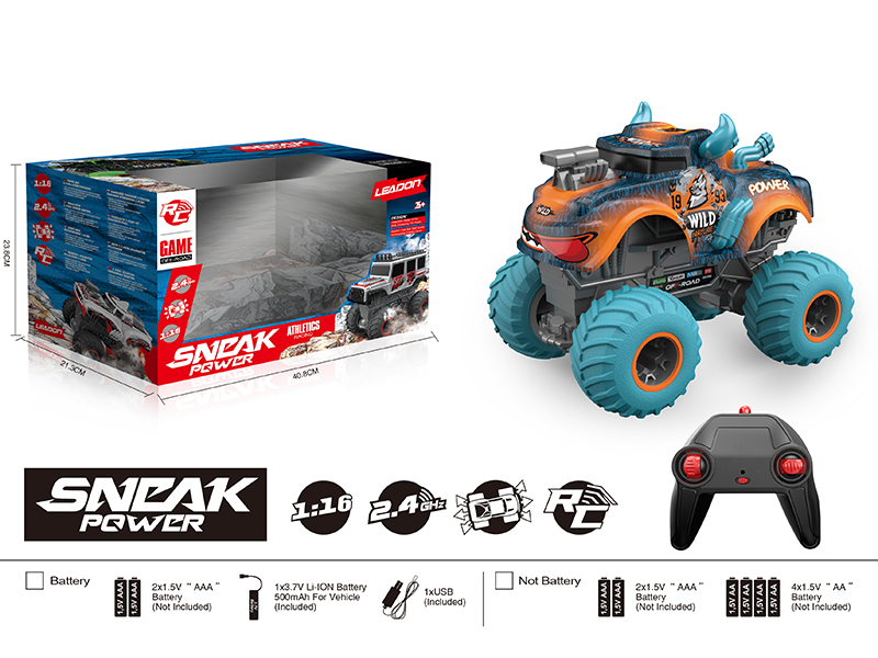 2.4G Remote Control 1:16 Big Wheel Cross Country Car(Included Battery)