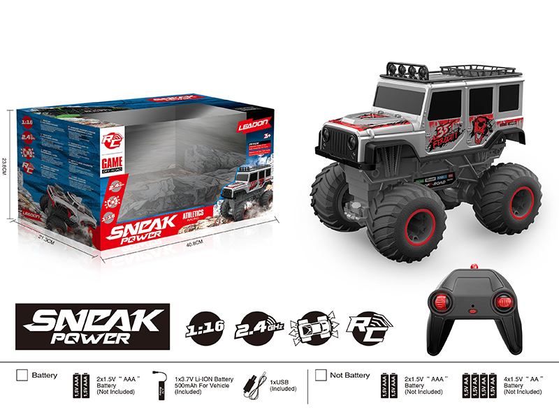 2.4G Remote Control 1:16 Big Wheel Cross Country Car(Included Battery)