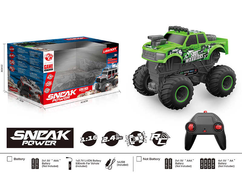 2.4G Remote Control 1:16 Big Wheel Cross Country Car(Included Battery)